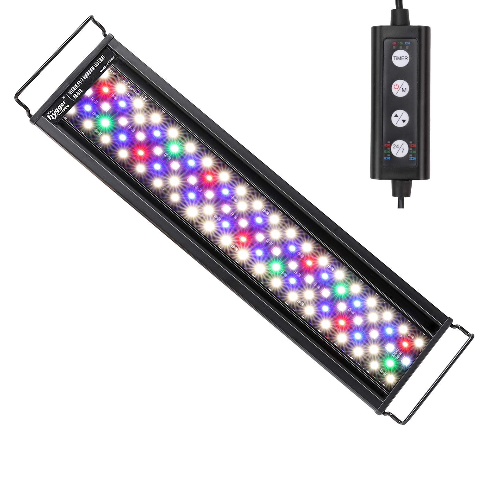 hygger LED Aquarium Light: Timer, 24/7 Cycle, DIY Mode, Full Spectrum