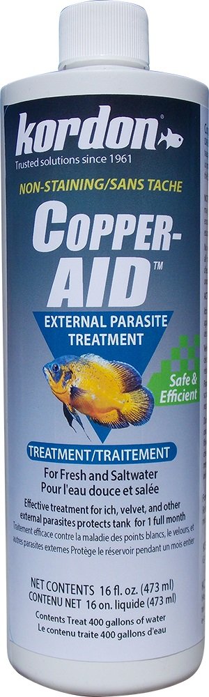 KORDON Copper-AID: Effective Treatment for Aquarium Fish Parasites, 16-Ounces