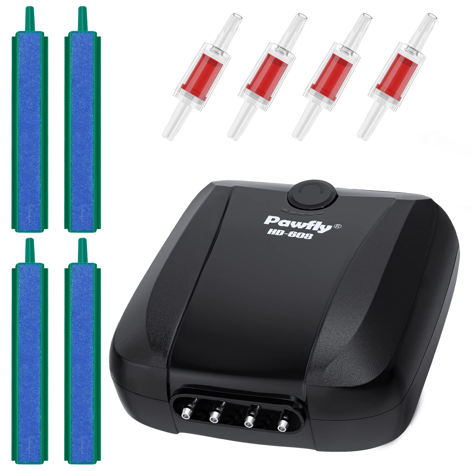 Pawfly Adjustable Quiet Aquarium Air Pump for Fish Tank Pond