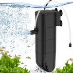 Fishkeeper Submersible Aquarium Filter – 265GPH 4-Stage Internal Filter for 40-70 Gallon Tank