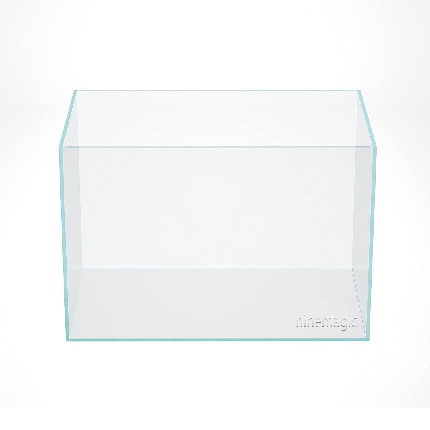 ninemagic Nano Aquarium Tank: Rimless Low Iron Tank with Black Leveling Mat