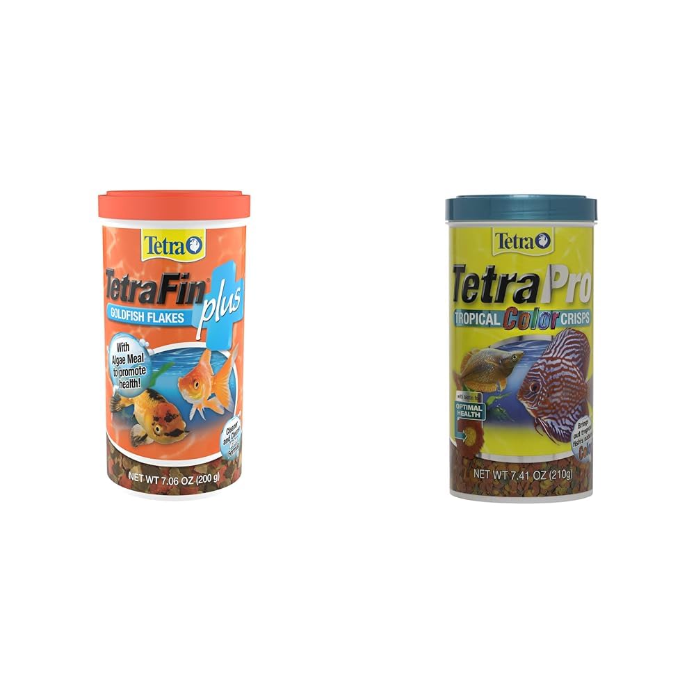 TetraFin Plus Goldfish Flakes: Balanced Diet with Algae, 2.2 oz