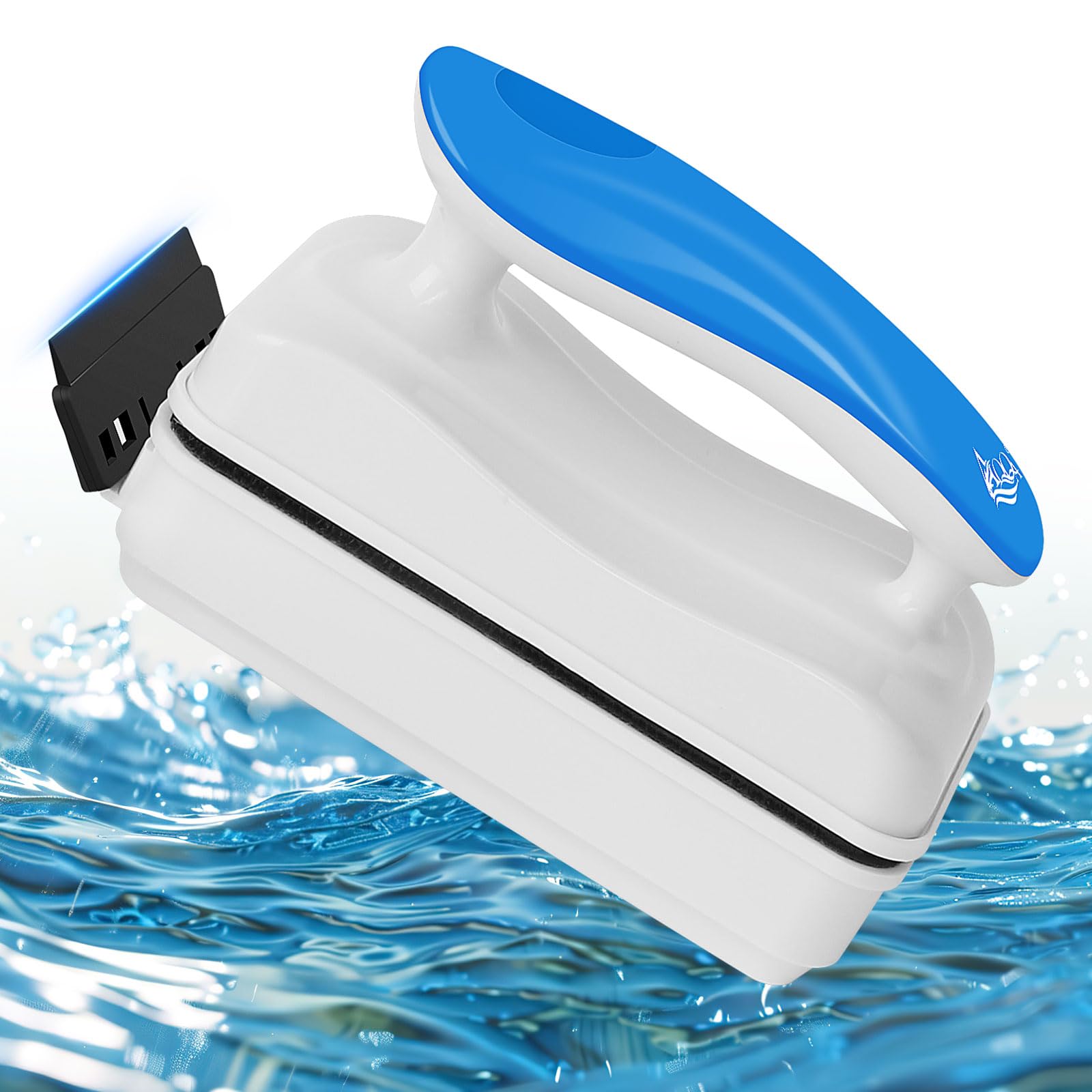 AQQA Dolphin Series Aquarium Magnet Glass Cleaner with Detachable Blades