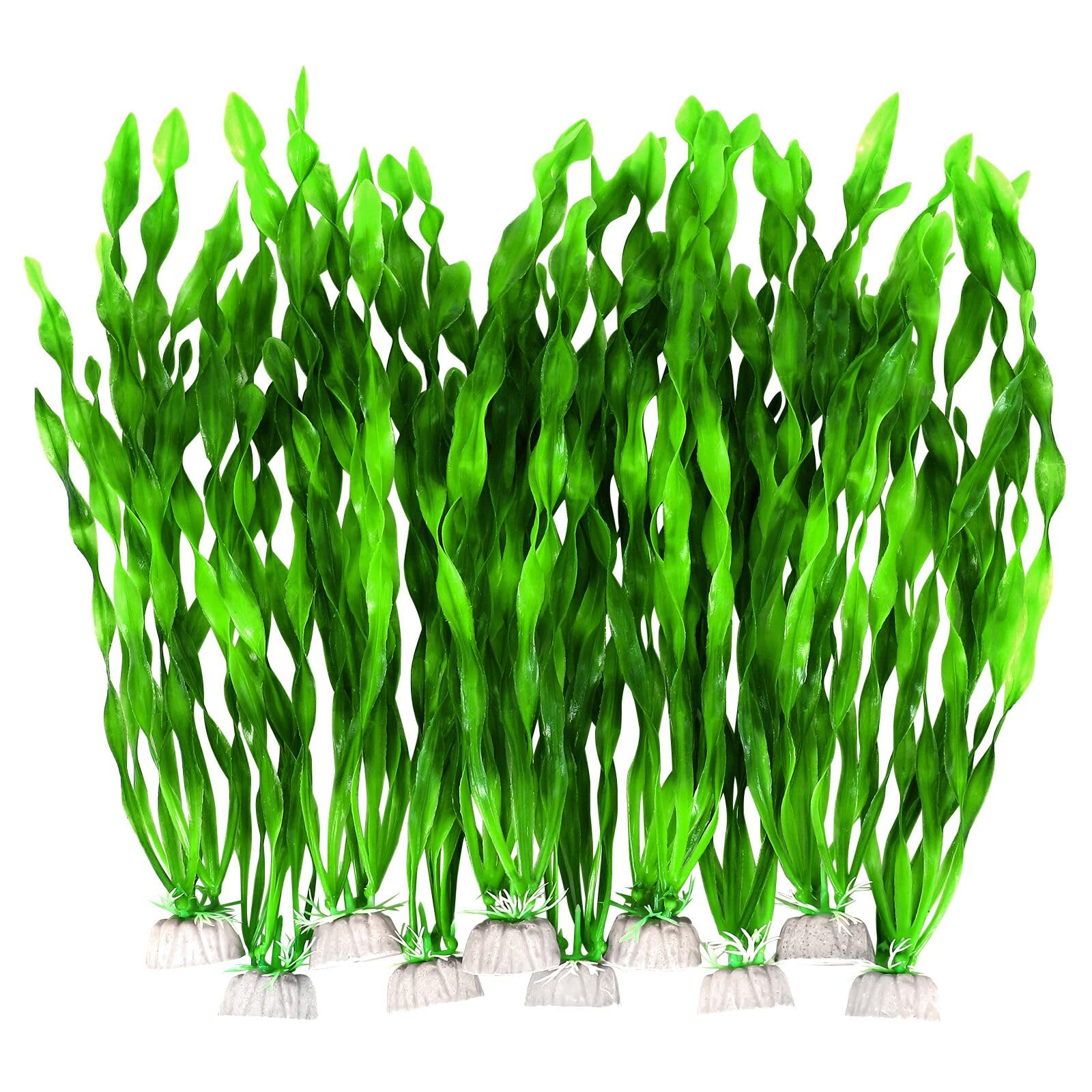 AQUANEAT 10-Pack 12-Inch Artificial Aquarium Plants and Seaweed