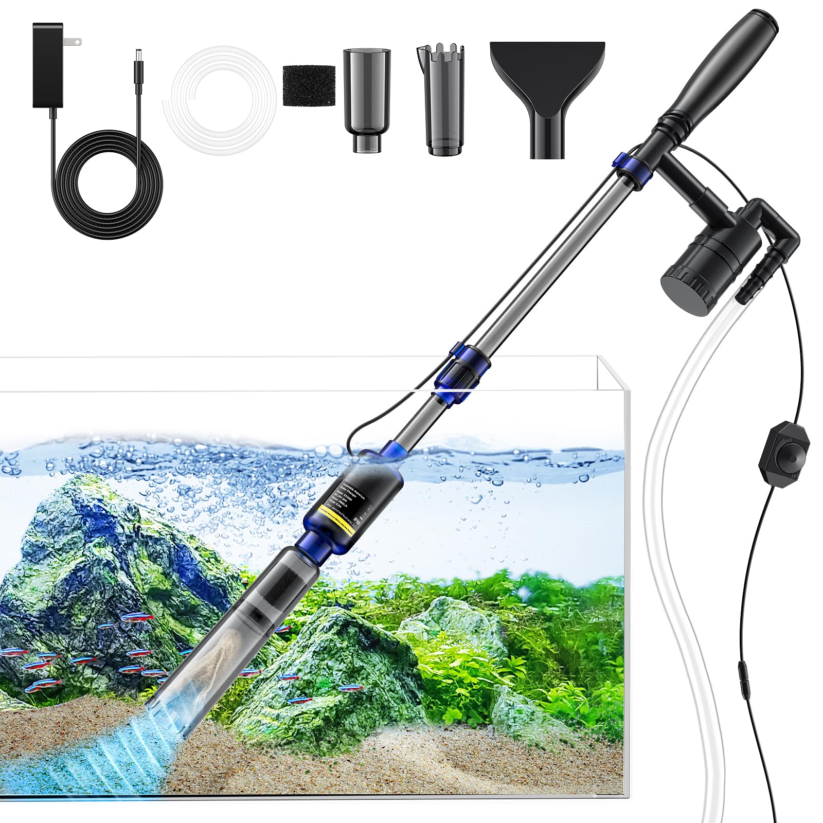 Brand Name: Electric Fish Tank Gravel Cleaner with Adjustable Flow