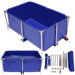 Brand Name: Foldable Steel Frame Above Ground Fish Pond with Drain Valve