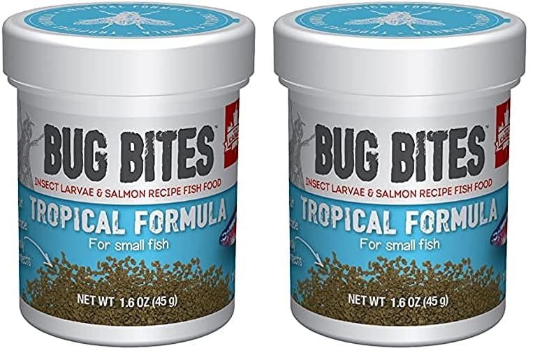 Fluval Bug Bites Small Granules for Tropical Fish, 1.6 oz.