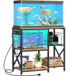 Hoobro 20-29 Gallon Fish Tank Stand with LED Light