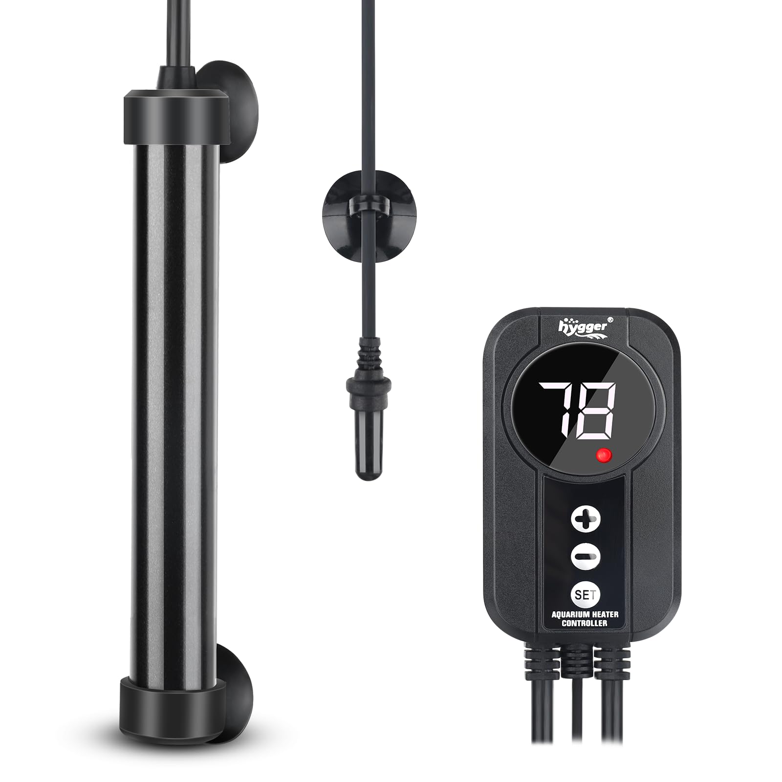 Hygger Titanium Marine Aquarium Heaters with Digital LED Controller and Probe