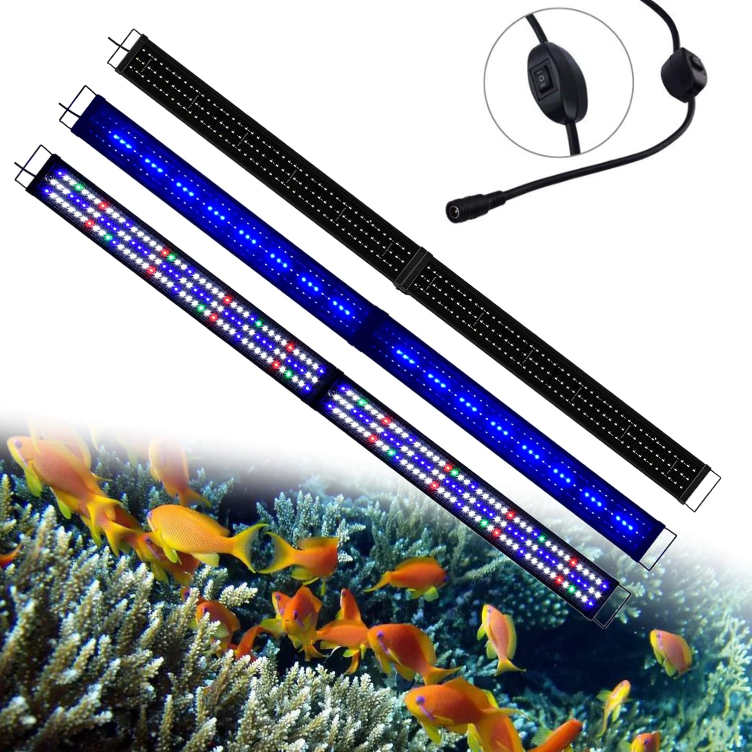 KZKR Multi-Color LED Aquarium Light with Remote Control