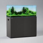 Landen Wooden Stand for 20 Gal Aquarium, Matte Black