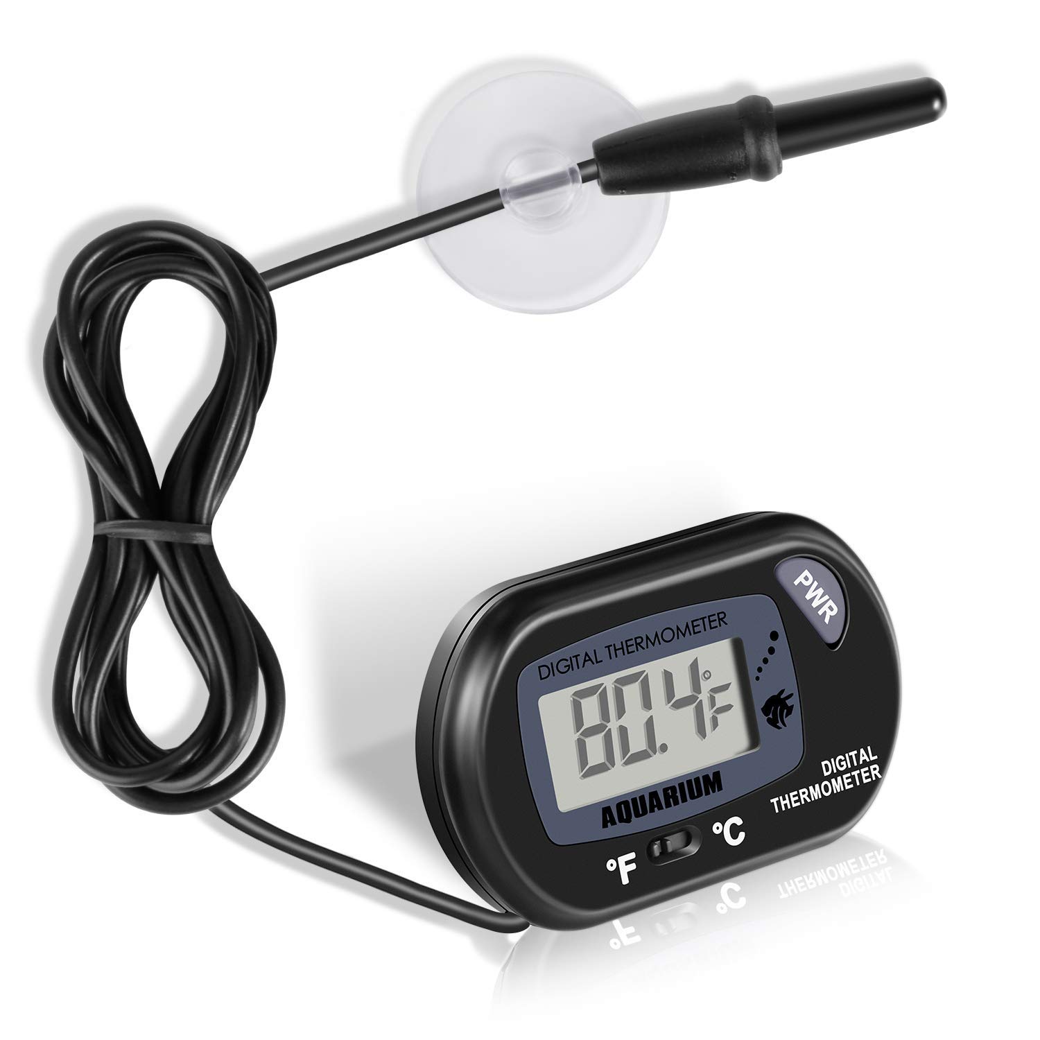 Neptonion LCD Aquarium Thermometer with Suction Cup for Tanks