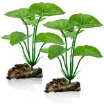 UreverFins 2-Pack Aquarium Plants and Driftwood Decor