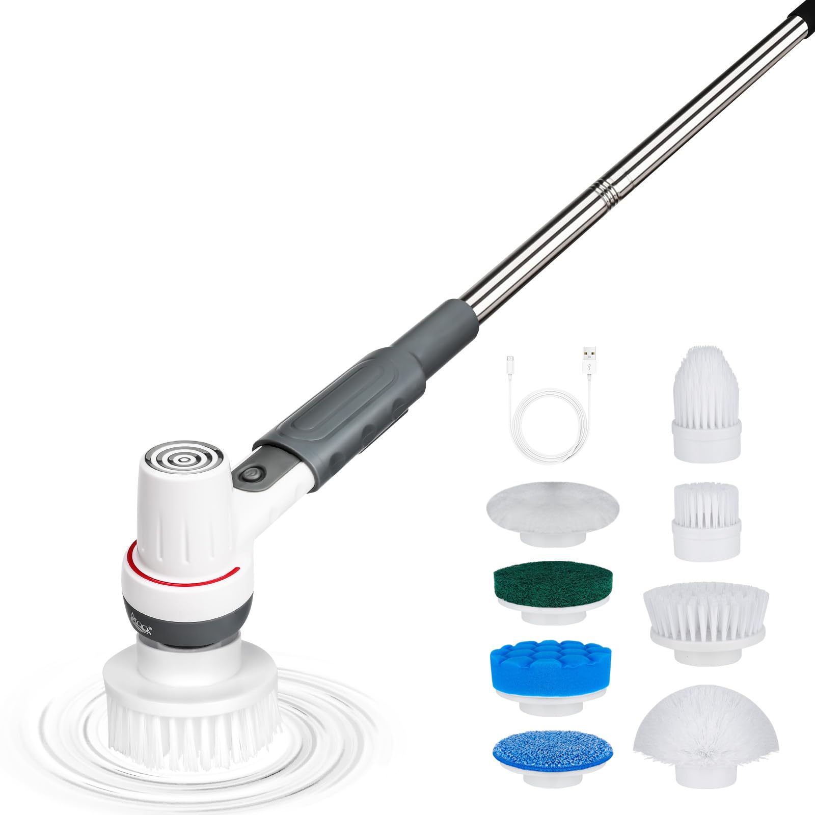 AQQA 8-in-1 Cordless Electric Aquarium Cleaner and Algae Scraper