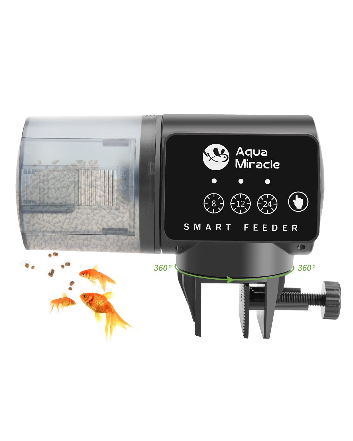 AquaMiracle Automatic Fish Feeder with Timer and Adjustable Volume