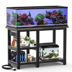 AQQA 40-50 Gallon Heavy Duty Aquarium Stand with Outlets