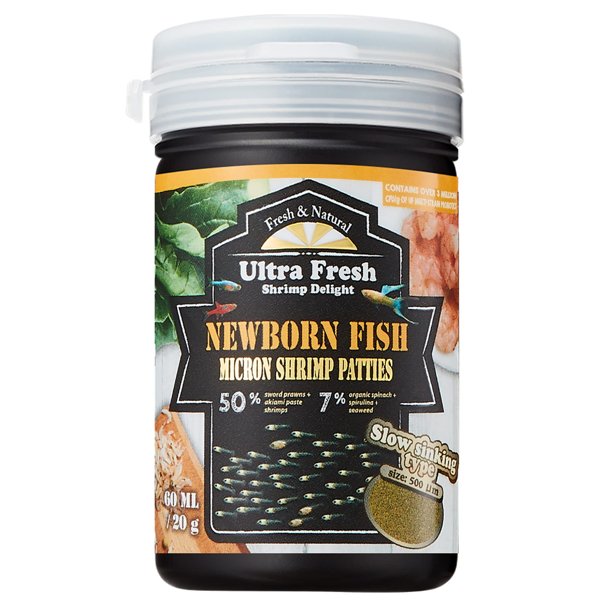 Brand Name: Ultra Fresh Baby Fish Food with 50% Shrimp