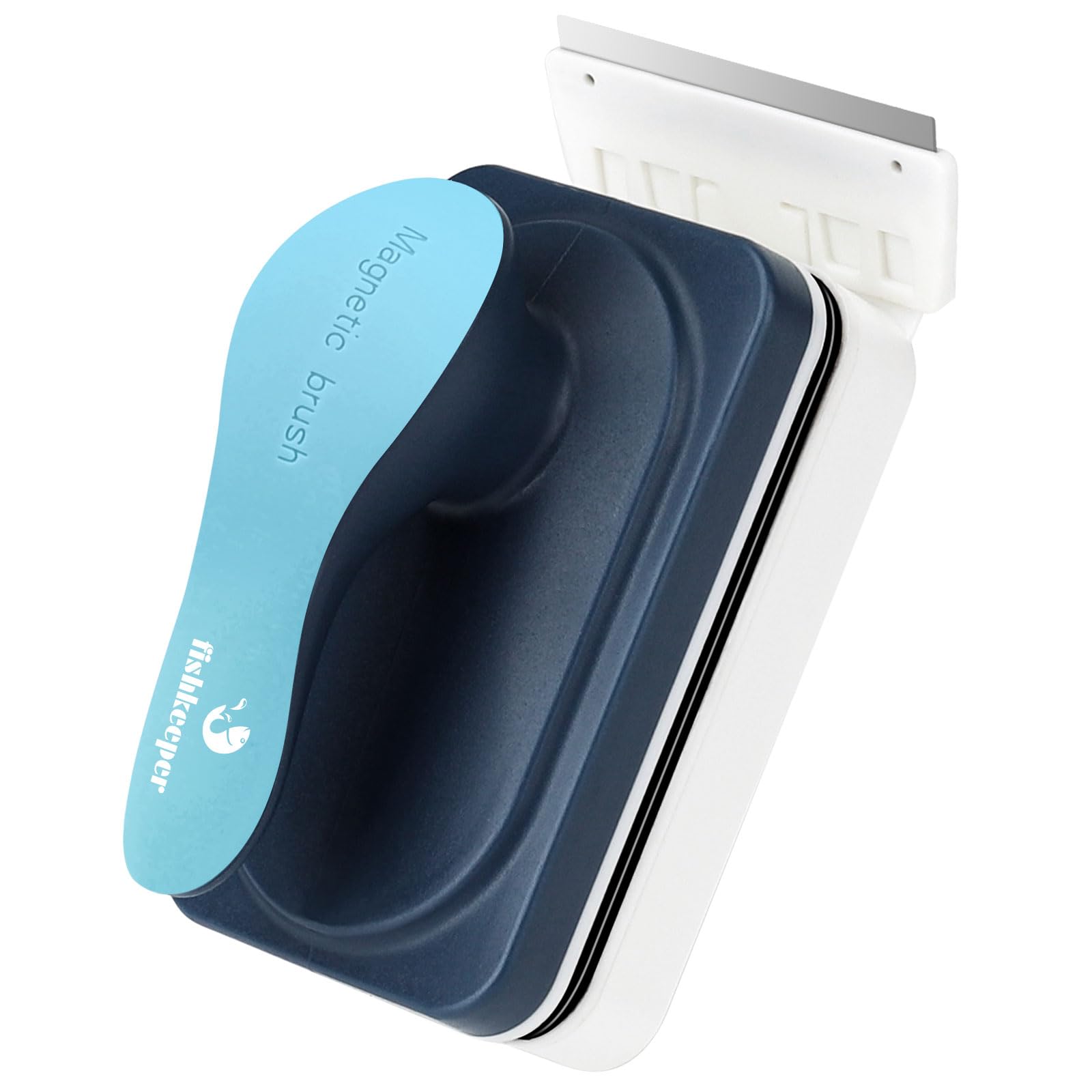 Fishkeeper Magnetic Glass Cleaner with Detachable Scrapers for Aquariums
