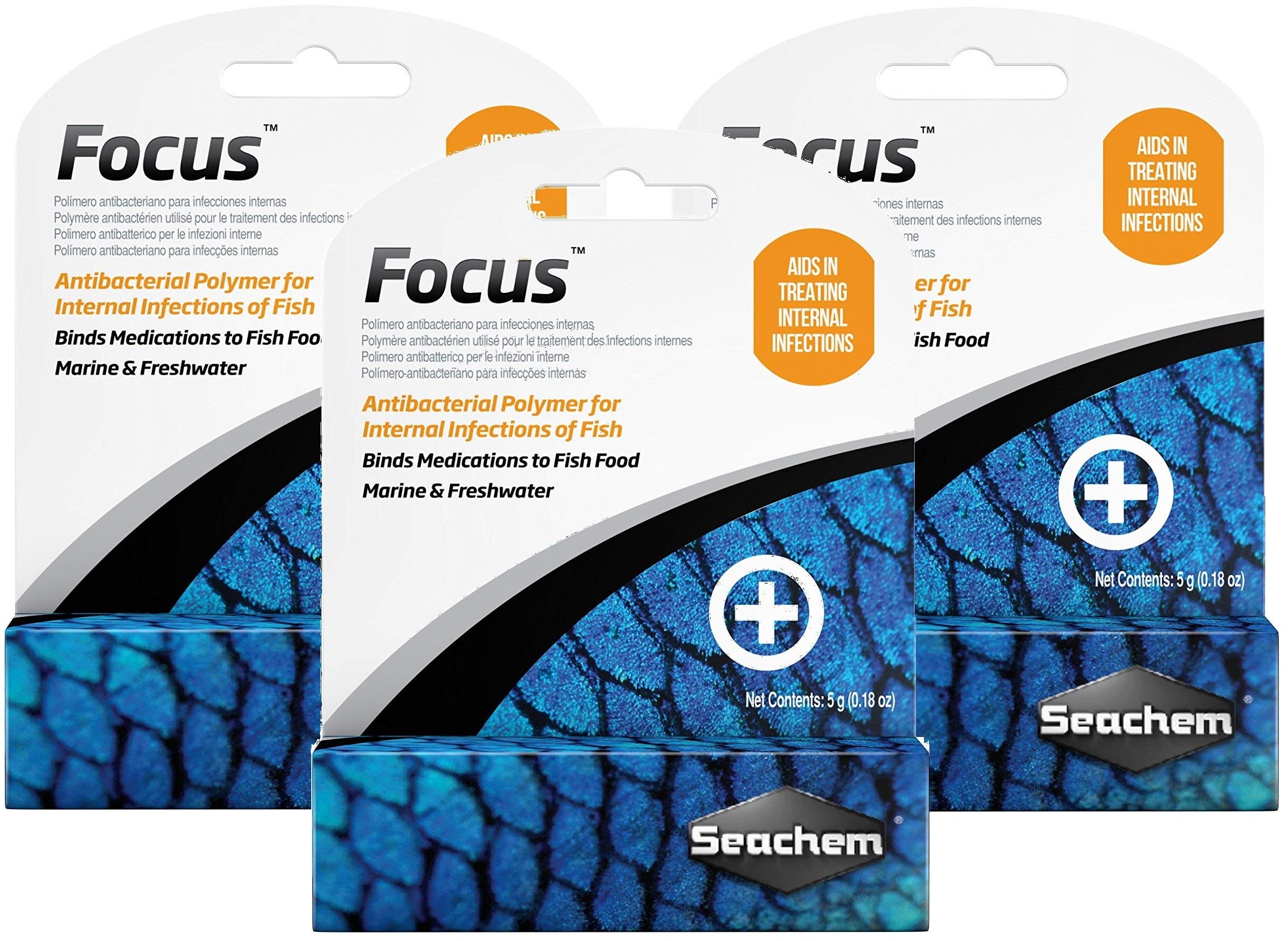 Seachem Focus Fish Medication 3 Pack for Freshwater and Marine