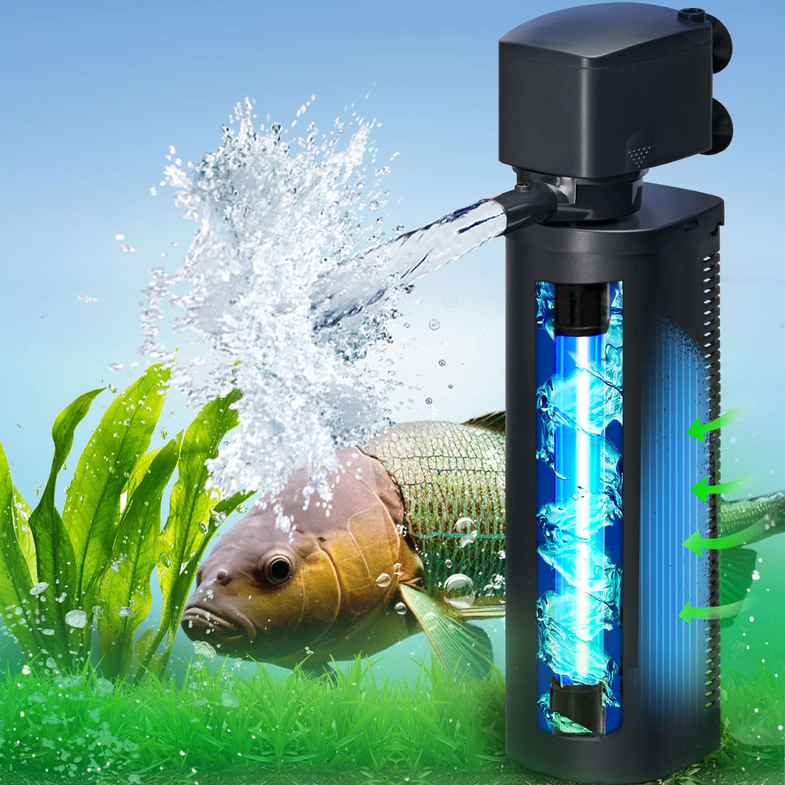 AquariumPro 600GPH UV Filter for 75-300 Gallon Tanks