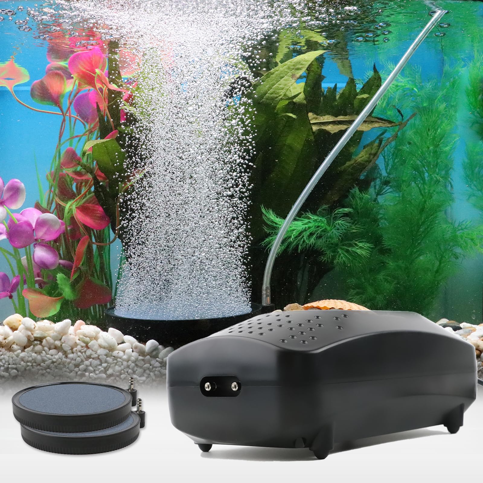 Coospider 12W Ultra Quiet Dual Outlet Aquarium Air Pump