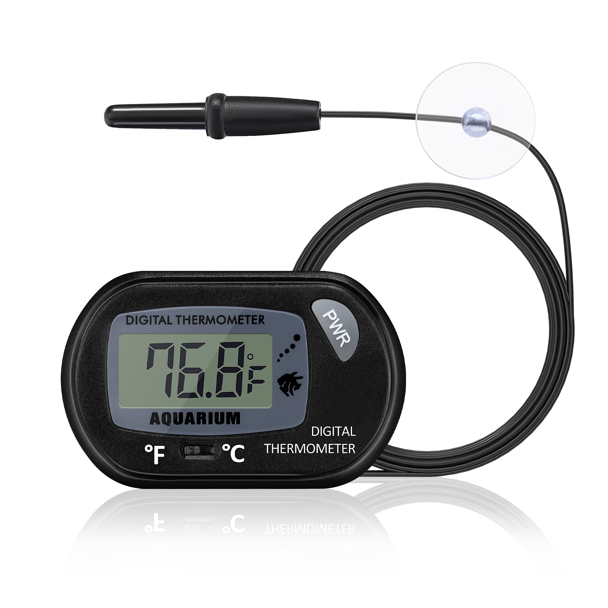 DaToo Digital Aquarium Thermometer with Large LCD Display