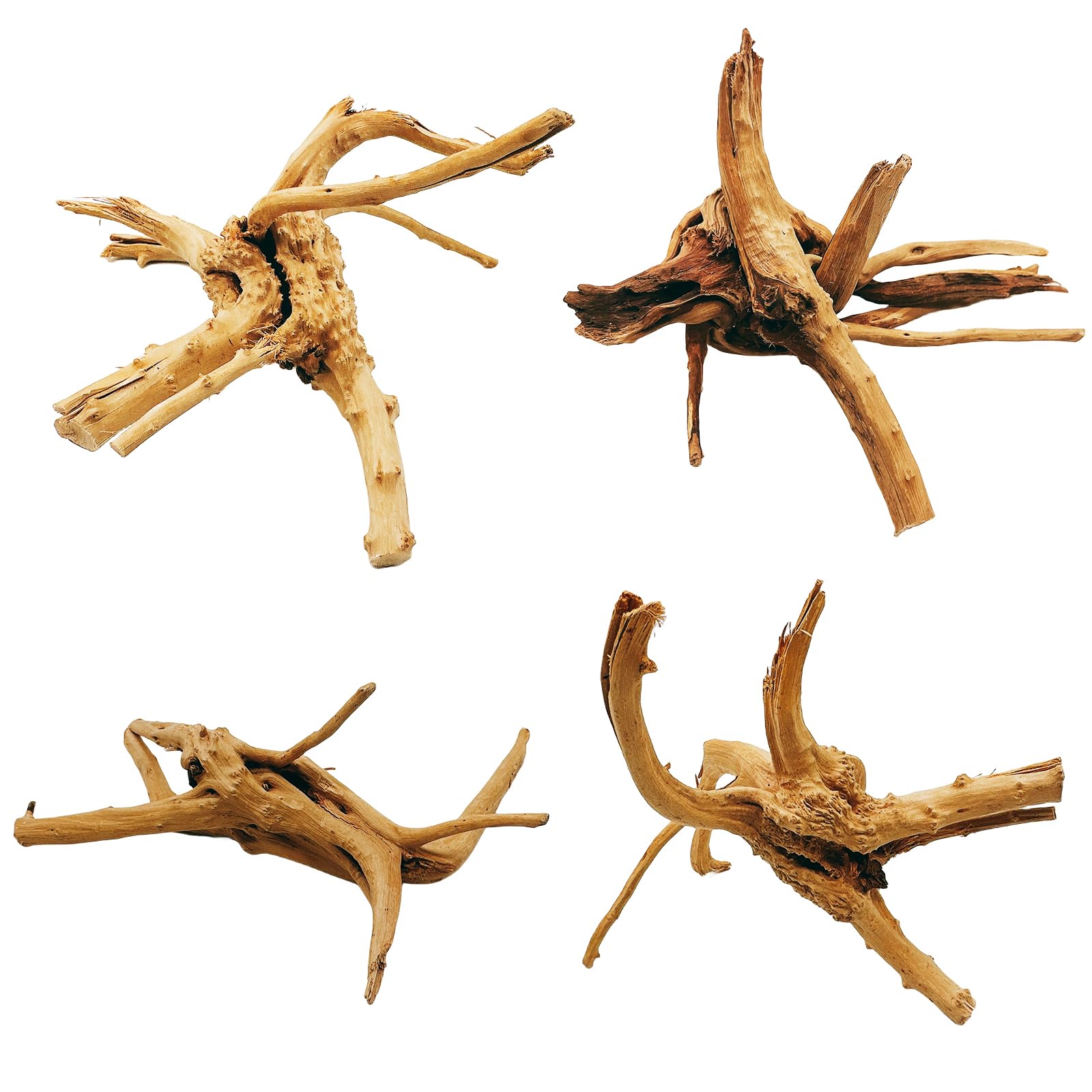 Hamiledyi 3PCS Natural Driftwood for Aquarium and Reptiles