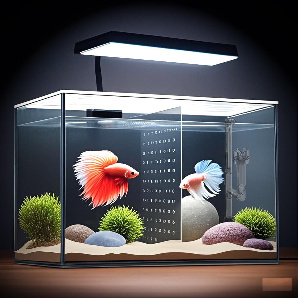 iPriro 3 Gallon Nano Glass Aquarium with Filter and LED Light
