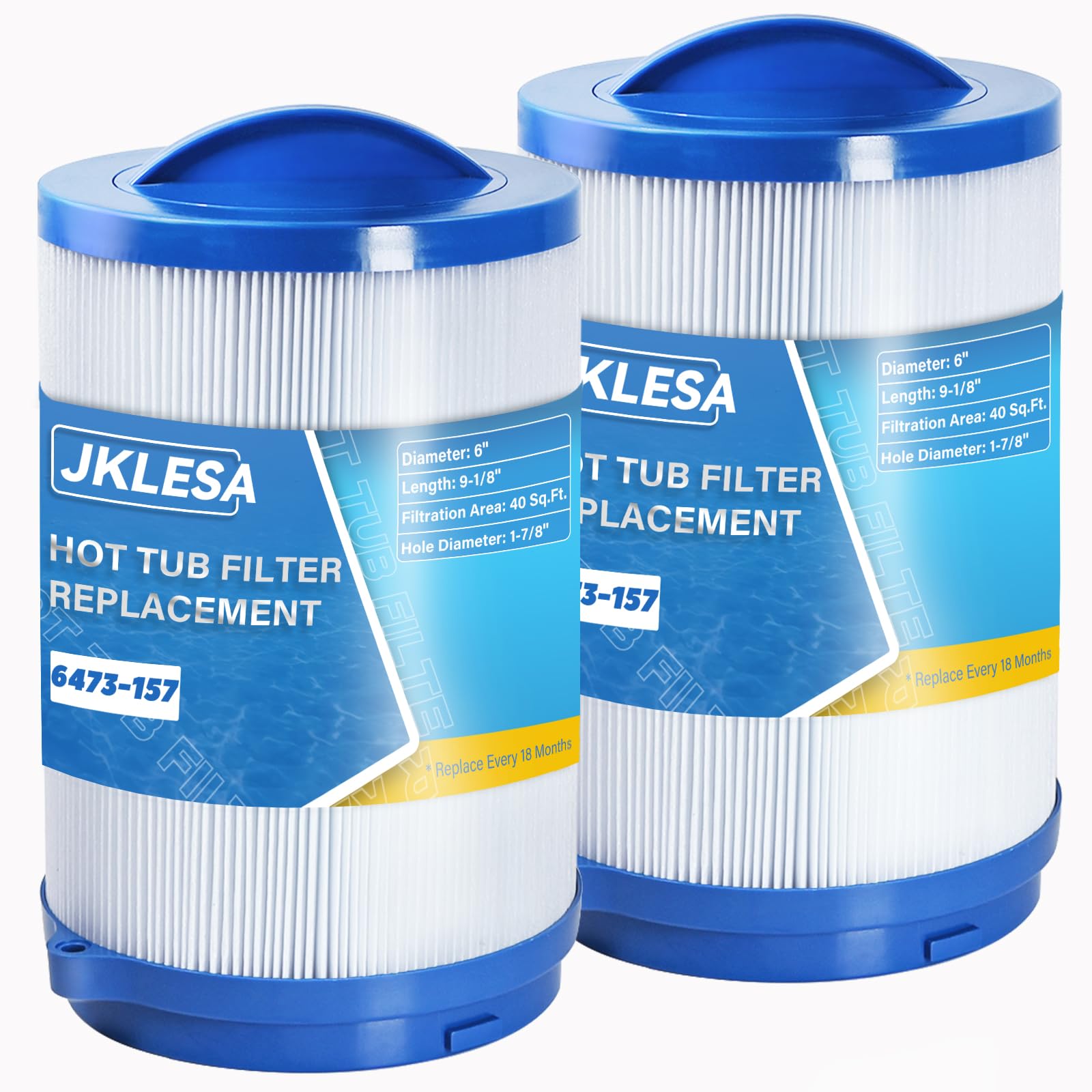 Jacuzzi Hot Tub Filter Replacement, 40 Sq Ft, 2-Pack