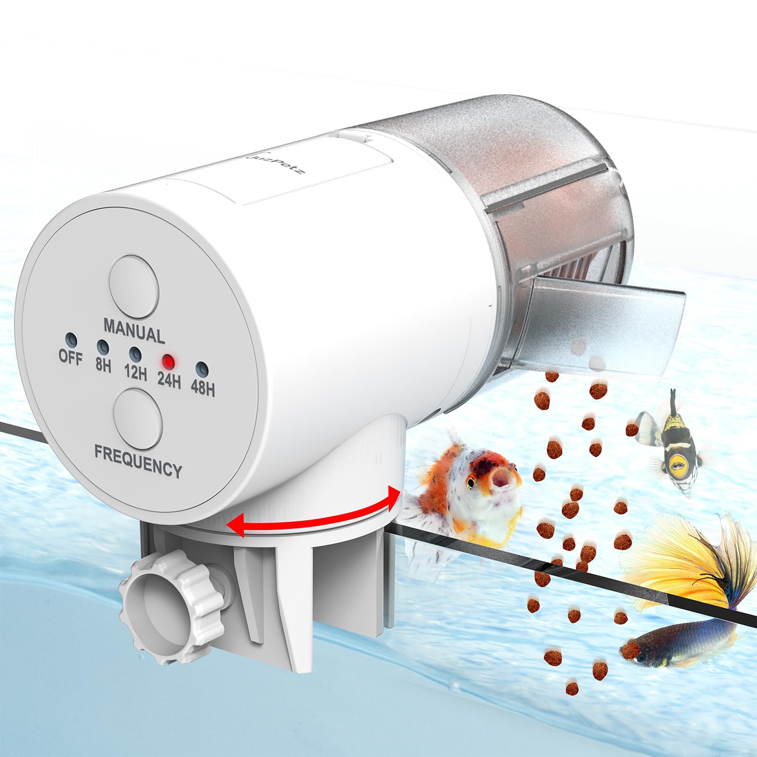 JuzPetz 200ml Automatic Fish Feeder with Timer for Aquariums