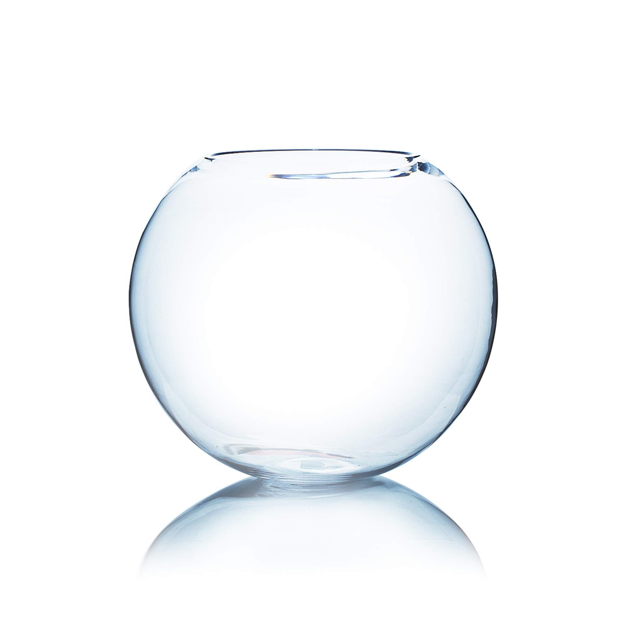 WGV 12" Clear Round Bubble Vase for Floral Decor, 1 Piece