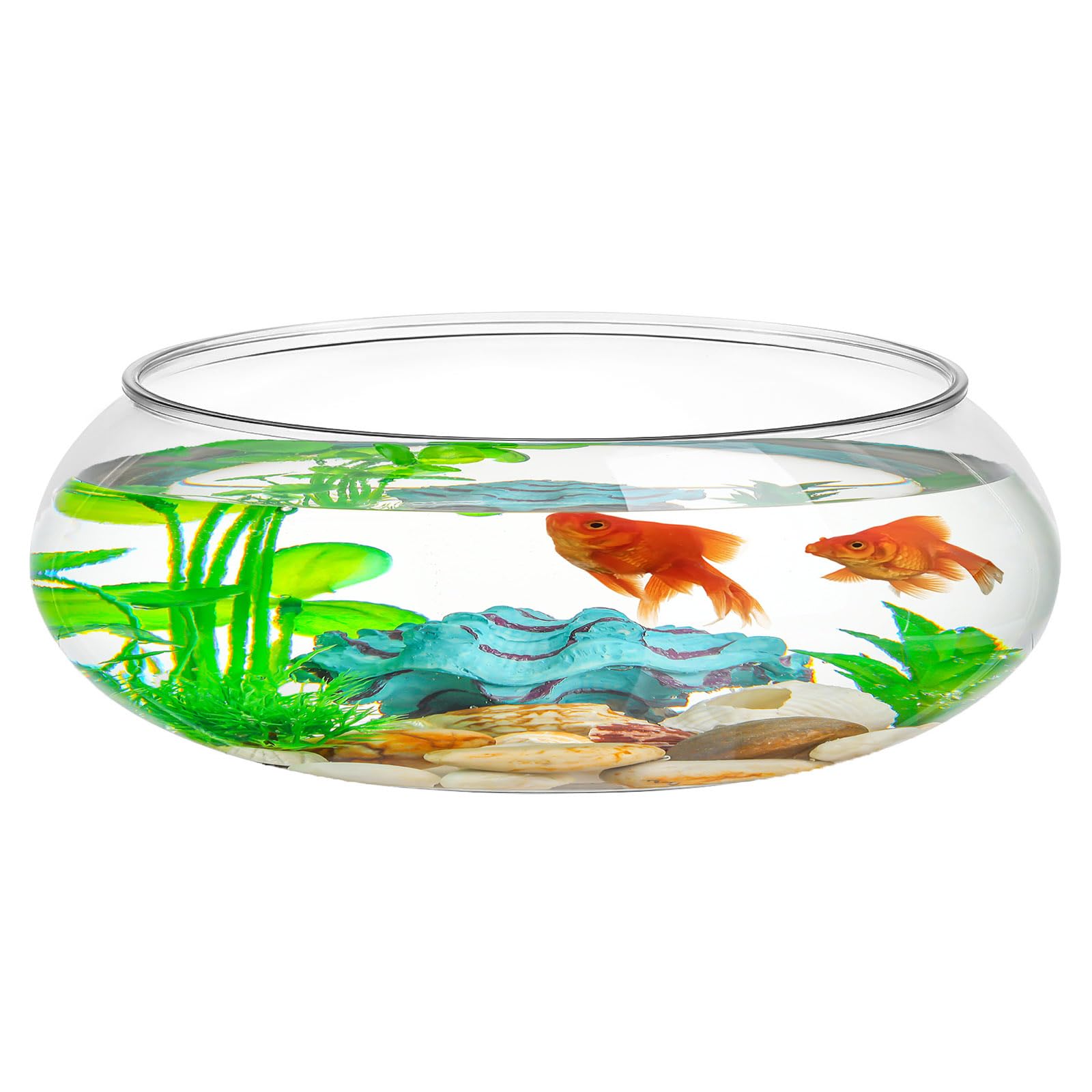 0.74 Gallon Clear Round Fish Bowl for Plants