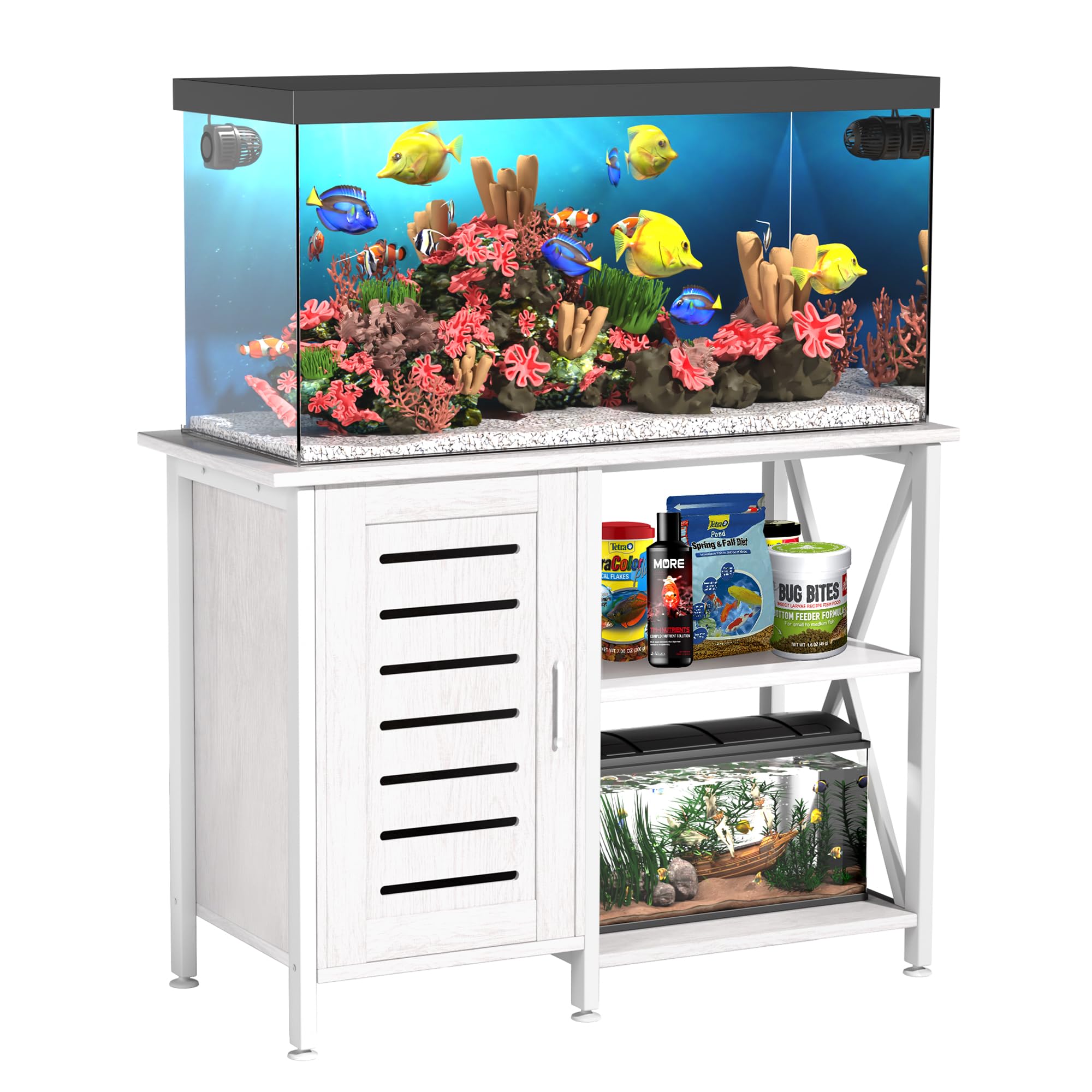 Herture Heavy Duty 20-29 Gallon Aquarium Stand with Storage