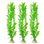 SunGrow 3-Piece Plastic Aquarium Plant Set for Fish Tanks