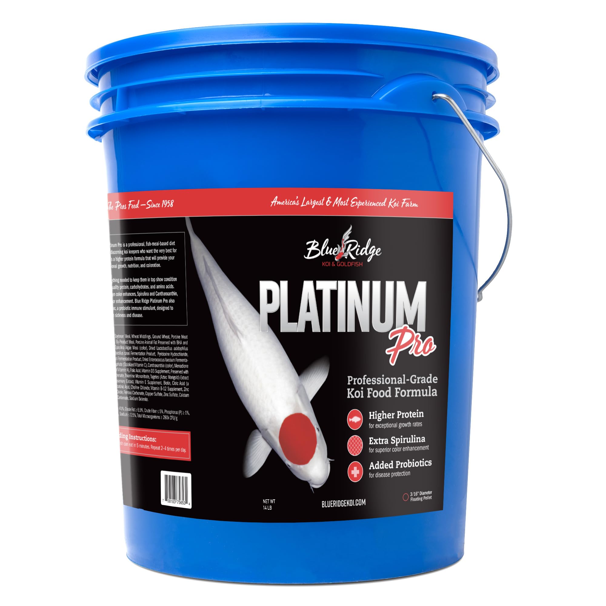 Blue Ridge 14lb Premium Koi and Goldfish Food