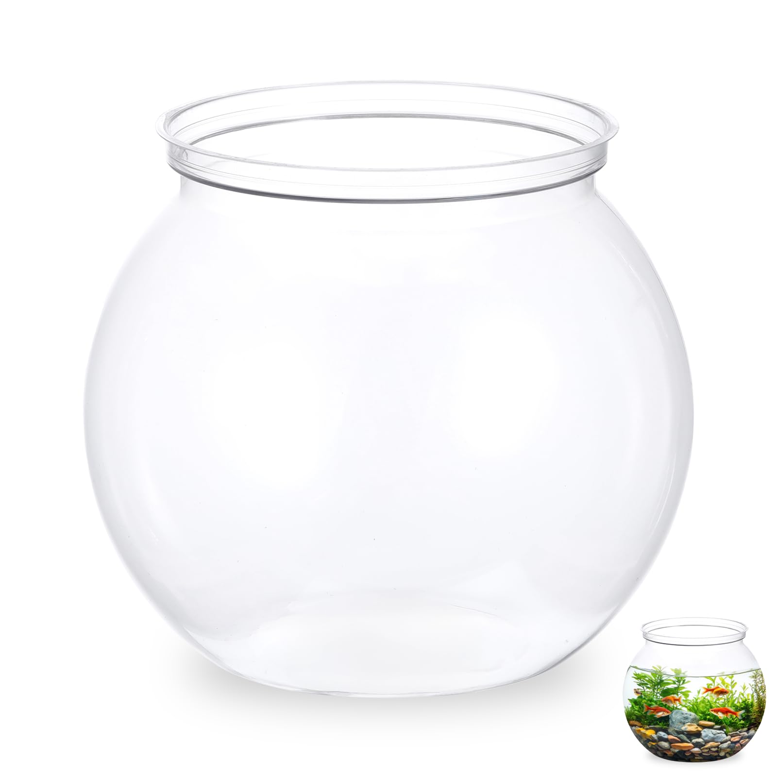 Brand Name: 27 oz Unbreakable Mini Plastic Fish Bowl for Decor