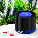 QZQ Quiet Aquarium Air Pump with Dual Outlets for 80 Gallons