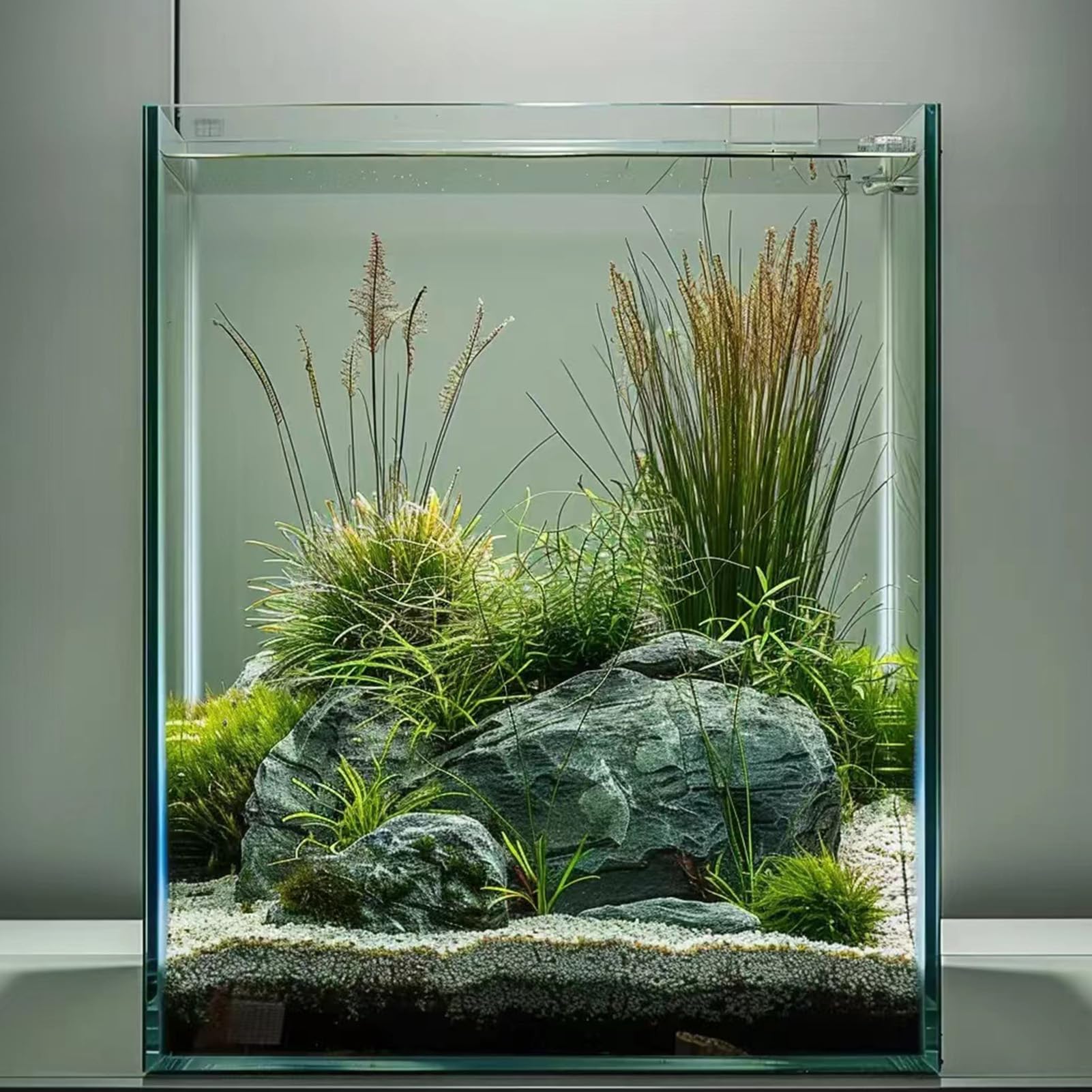 Vimvins 2 Gallon Glass Fish Tank for Betta, Snails, Shrimp