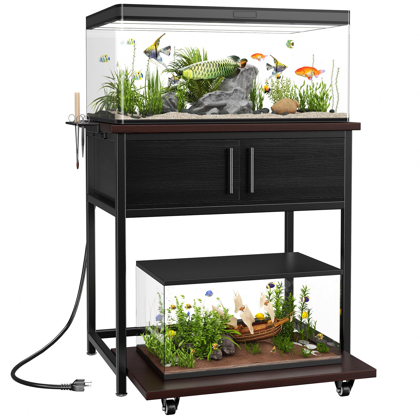 Brand Name: 20-29 Gallon Fish Tank Stand with Storage