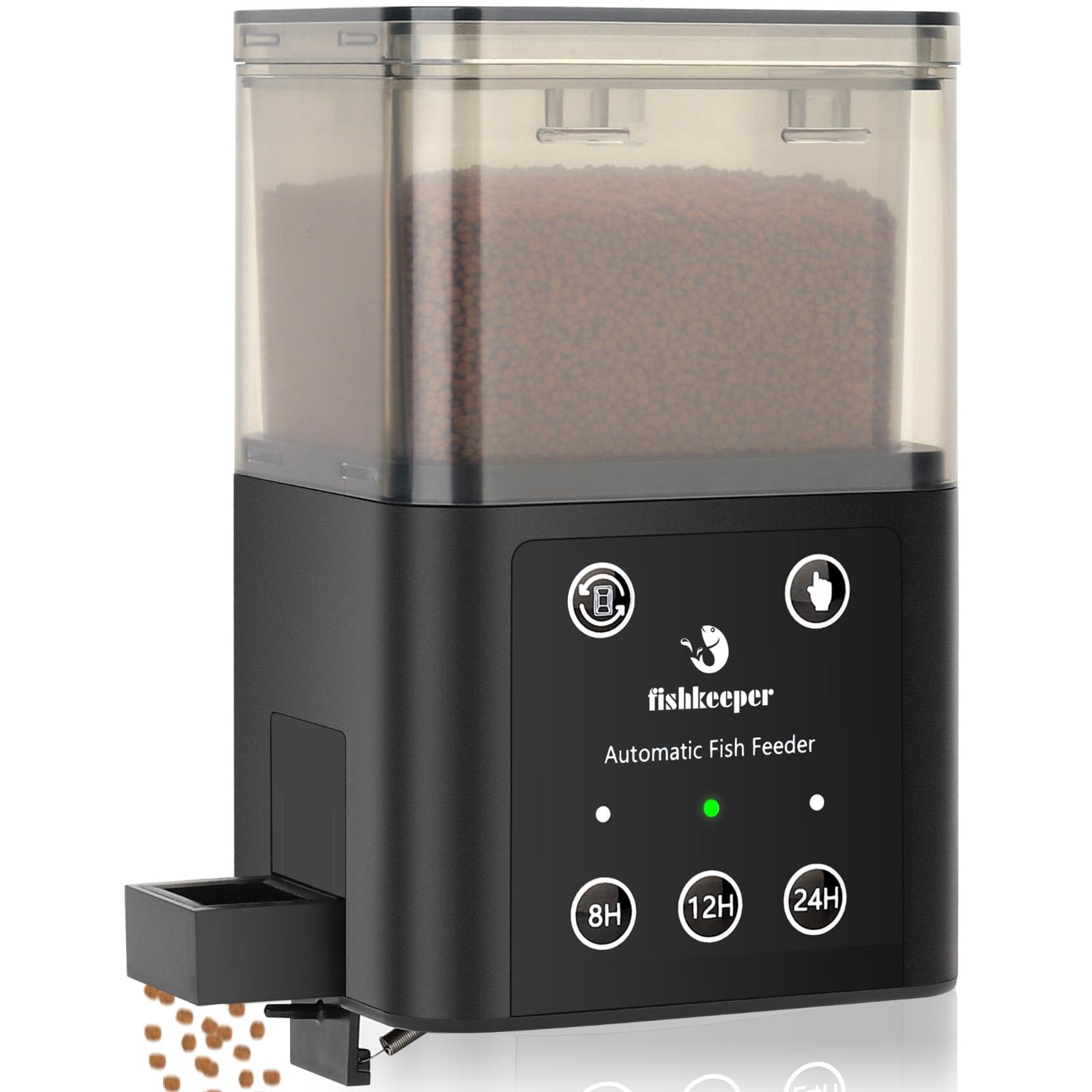 Fishkeeper Automatic Fish Feeder - 320ML Adjustable Dispenser with Timer