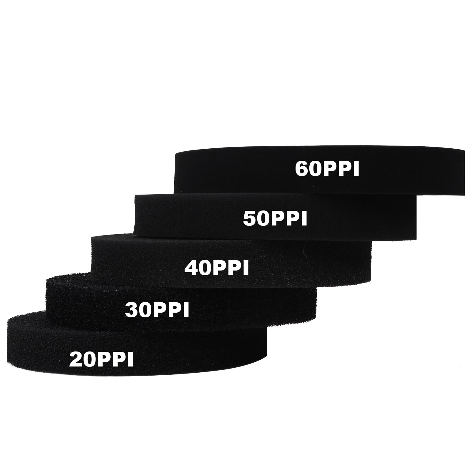 HAEZU 5-Pack Round Sponge Filter for 5 Gallon Aquariums