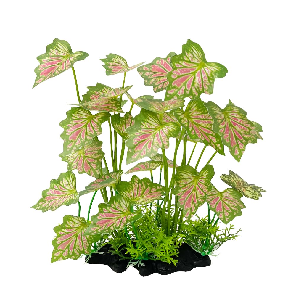 Smoothedo-Pets Small Pink Artificial Aquarium Plant Decoration Set