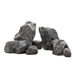 Unocho 20lb Natural Black Rocks for Aquariums and Terrariums