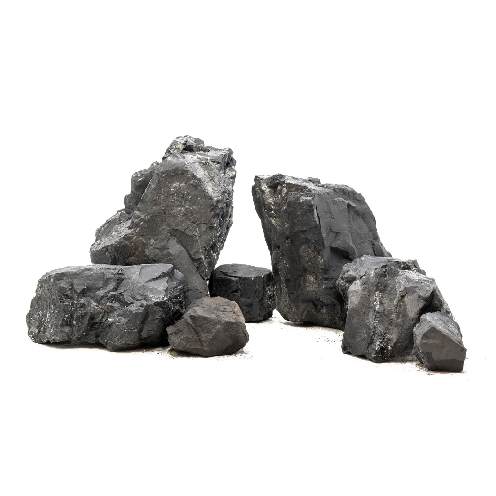 Unocho 20lb Natural Black Rocks for Aquariums and Terrariums