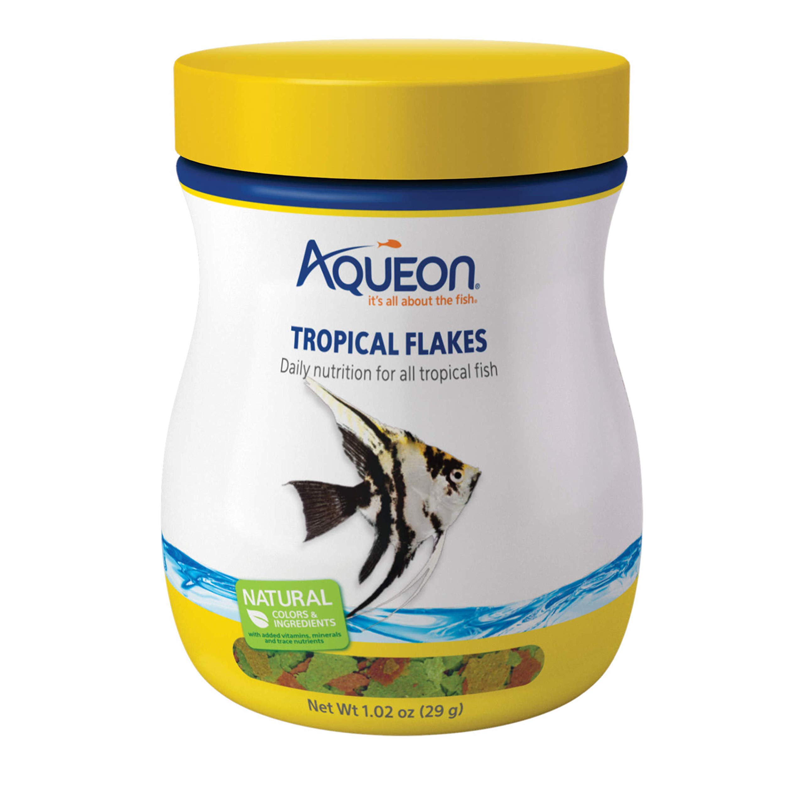 Aqueon Tropical Fish Food Flakes, 7.12 Ounces Size