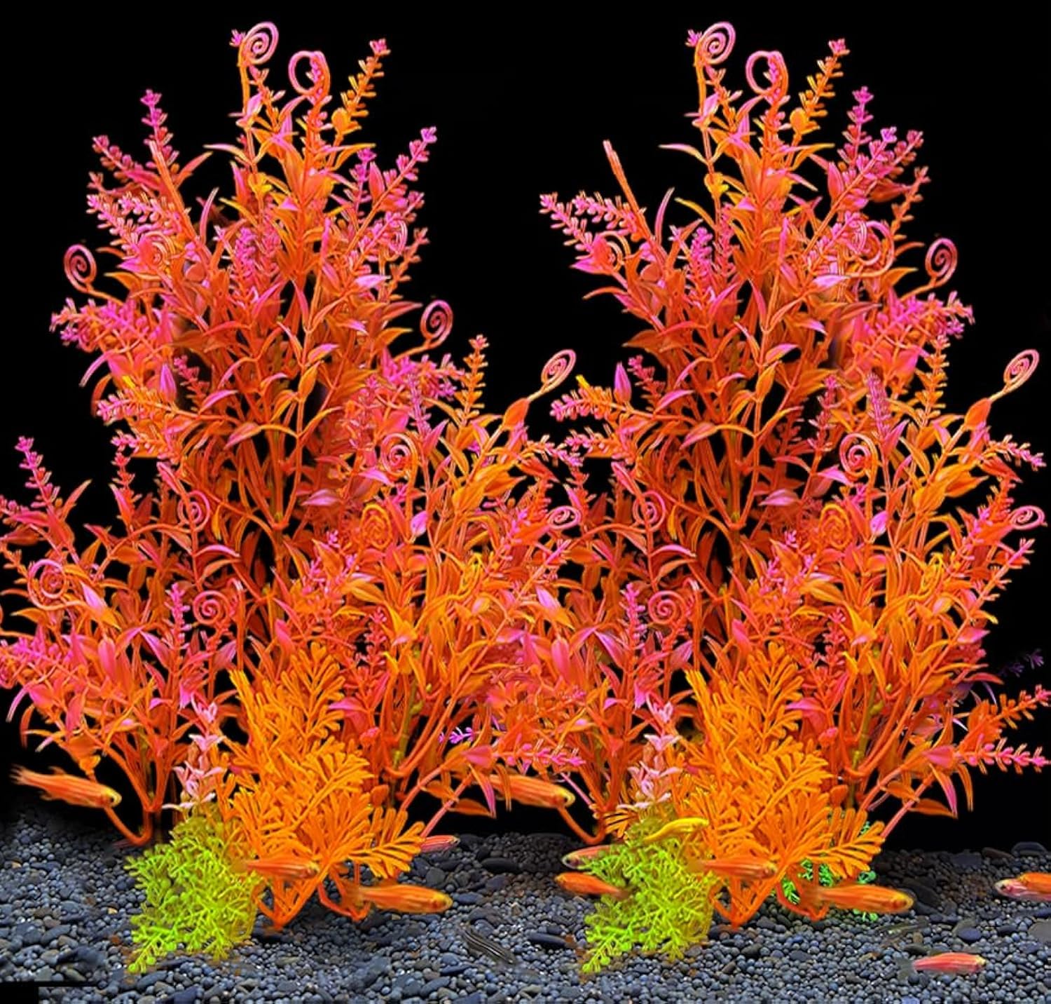 BOLYEE 2 pcs Extra Large Artificial Aquarium Plants 21 Inches