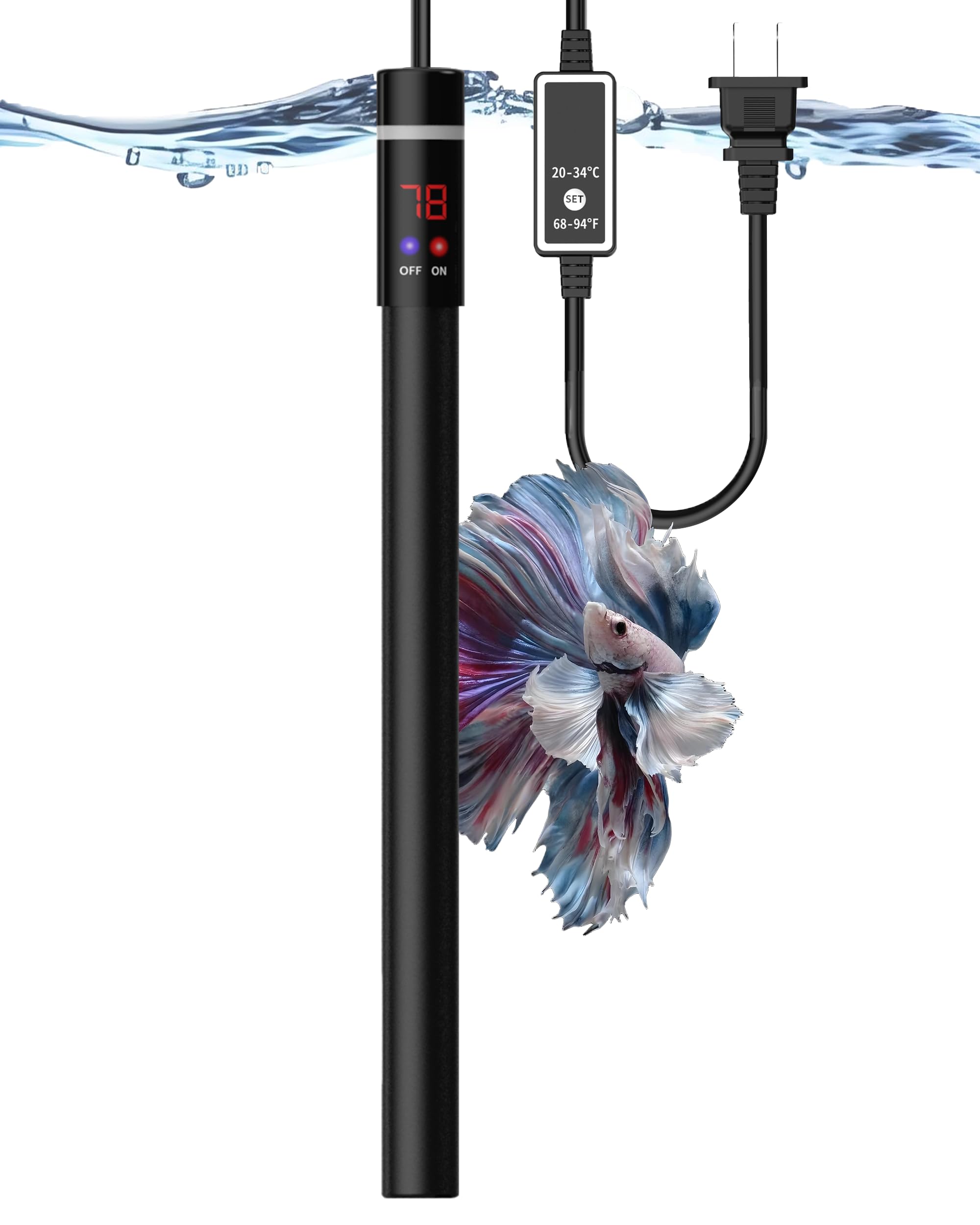 Oasirep 50W Titanium Aquarium Heater with LED Display for Tanks