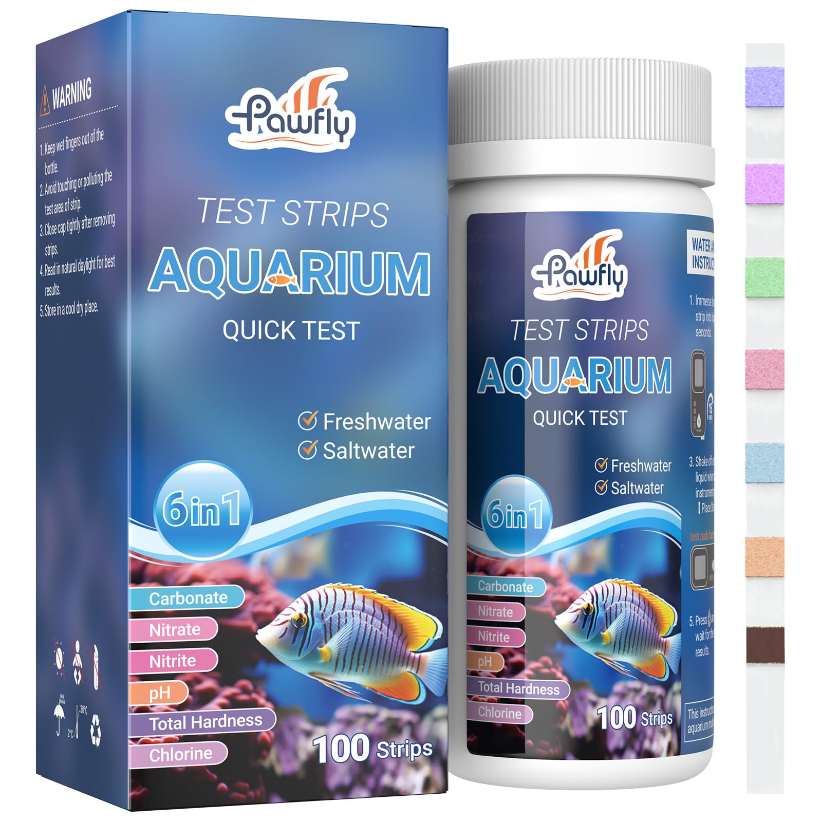 Pawfly 6-in-1 Digital Water Testing Kit for Aquariums