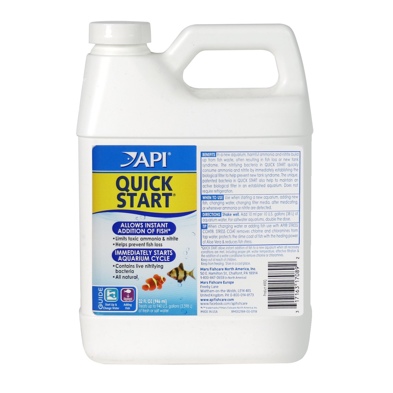 API Quick Start Nitrifying Bacteria for Aquariums - 32 Ounce