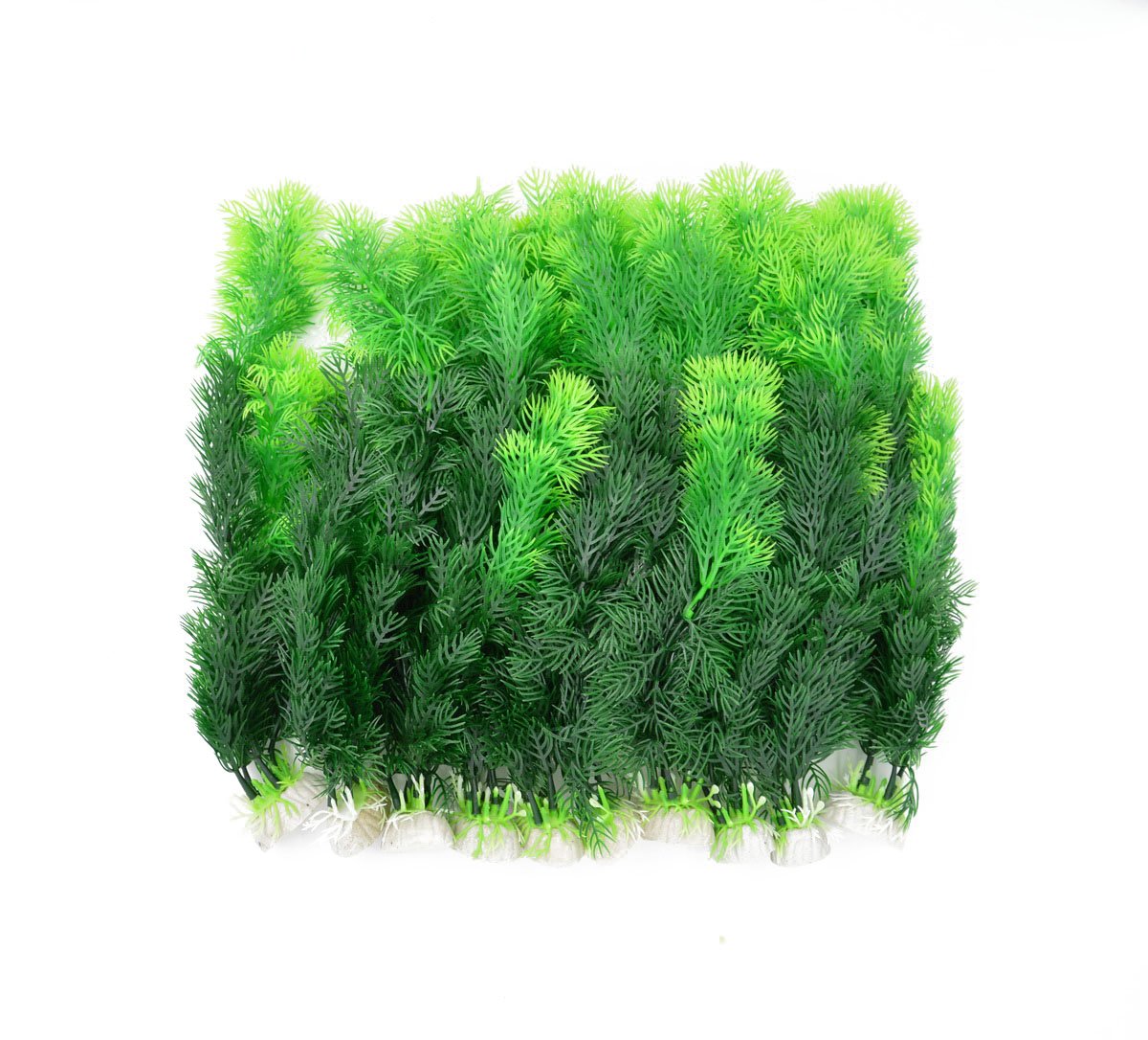 CNZ 10pcs Green Artificial Plastic Aquarium Grass Decor 12-inch